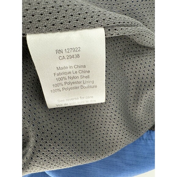 Mountain Khakis Shirt Men Blue MEDIUM Relaxed Nylon Shacket Snap Chores EUC - Picture 10 of 10